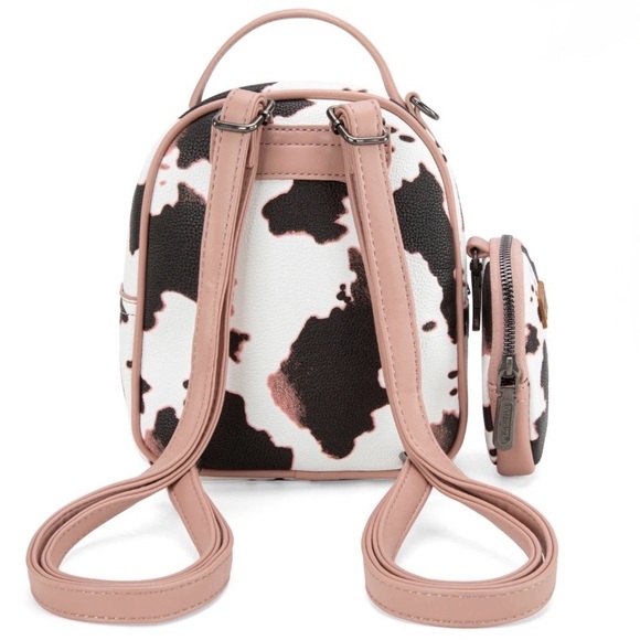 Wrangler Cow Print Mini Backpack With Coin Pouch - Pink main image 4
